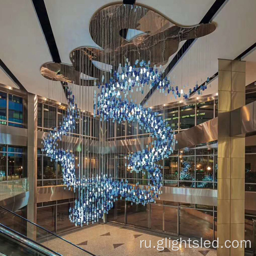 Plexiglass Custom Hotel Lobby Большой подвесной подвесной ламп